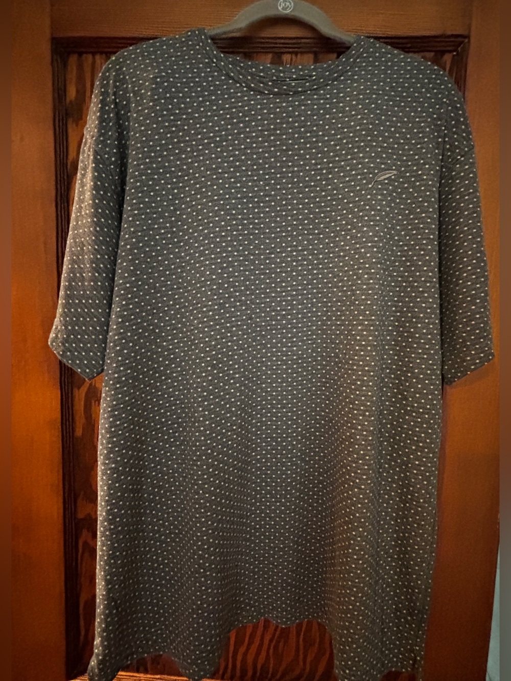 Publish men’s Short Sleeve Crewneck Shirt in Dark Gray with Subtle Dot Pattern